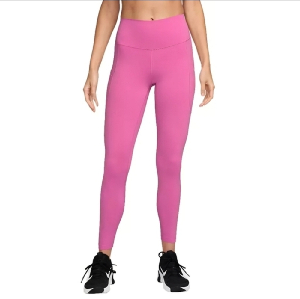 Nike One High-Waisted 7/8 Leggings with Pockets In Playful Pink, NWT